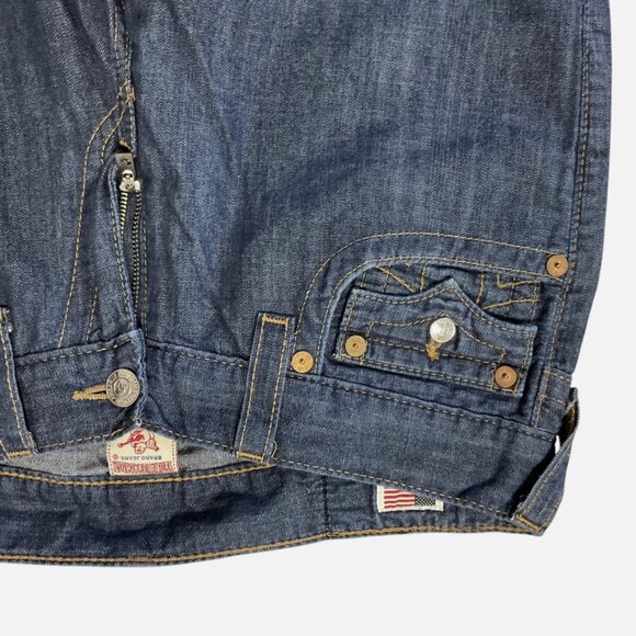 Size 32 Dark WashTrue Religion Women Jeans Ricky - Picture 3 of 6